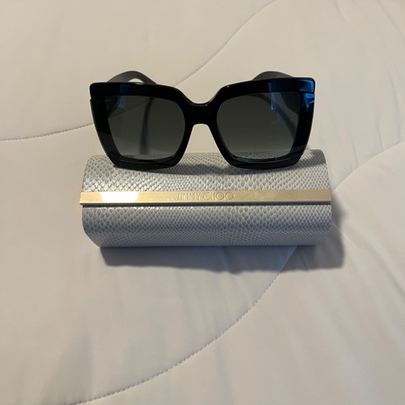 Jimmy Choo Renee Black Oversized Sunglasses